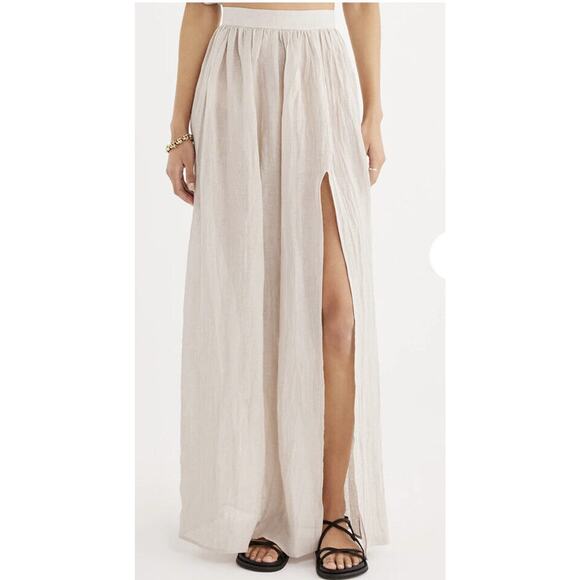 Rumer The Label Zoe Skirt Size X-Small in Natural Maxi Skirt - Picture 1 of 11